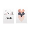 Ver imagem 1 de Composição dois quadros com estampa Meow gatinho