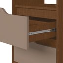 Ver imagem 4 de Mesa de Cabeceira Sole 2 Gavetas Flex Nogueira/capuccino - Móveis Albatroz