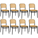 Ver imagem 1 de Kit 8 Cadeiras de Jantar Roma para Sala e Cozinha - Preto