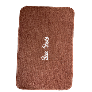 Capacho Bordado 40x60 100% Propileno - Bem Vindo - Marrom