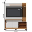Ver imagem 3 de Home Suspenso para TV Safira 65 Polegadas MDF-MDP 2 Portas Off White Matte Freijo Colibri Móveis