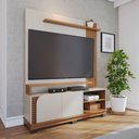 Ver imagem 2 de Home Suspenso para TV Safira 65 Polegadas MDF-MDP 2 Portas Off White Matte Freijo Colibri Móveis