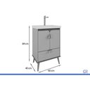 Ver imagem 5 de Gabinete Banheiro Trancoso c/Cuba 60cm Platina/Freijo MGM