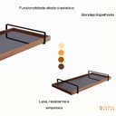 Ver imagem 3 de Bandeja Decorativa Espelhada Amadeirada com Alça Preta