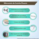 Ver imagem 4 de Armário Aéreo de Cozinha 40cm 1 Porta 100% Mdf Phoenix Móvel na Caixa