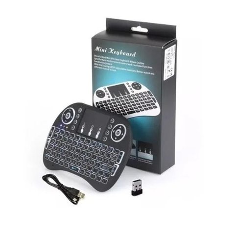 Mini Teclado Wirele Bluetooth Com Luz Pc Tv Ps3 Xbox Boxtv