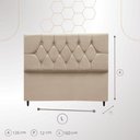 Ver imagem 3 de Cabeceira para Cama Casal Queen 160 Cm Rafaela e Frame Suede Bege