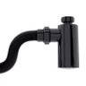 Sifão Copo Cromado Extensivo Flexível Lavatório Preto Blukit - 3