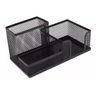 Conjunto 4 Porta Canetas Organizador Preto Mesa Escritório - 3