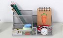 Ver imagem 7 de 6 Porta Caneta Lápis Organizador Cinza Tela Mesa Escritório