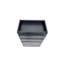 Ver imagem 1 de Carrinho Auxiliar N1 com 2 Gaveta e 2 Portas e Rodizio em Mdf 15mm Preto Tx. A800 X L500 X P300