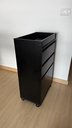Ver imagem 3 de Carrinho Auxiliar N1 com 2 Gaveta e 2 Portas e Rodizio em Mdf 15mm Preto Tx. A800 X L500 X P300