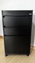 Ver imagem 2 de Carrinho Auxiliar N1 com 2 Gaveta e 2 Portas e Rodizio em Mdf 15mm Preto Tx. A800 X L500 X P300