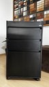 Ver imagem 1 de Carrinho Auxiliar N1 com 2 Gaveta e 2 Portas e Rodizio em Mdf 15mm Preto Tx. A800 X L500 X P300