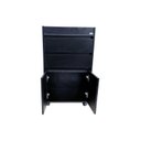 Ver imagem 3 de Carrinho Auxiliar N1 com 2 Gaveta e 2 Portas e Rodizio em Mdf 15mm Preto Tx. A800 X L500 X P300