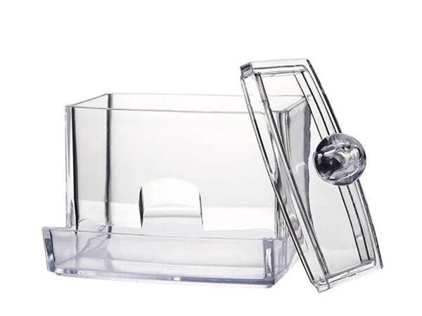 Organizador Porta Cotonete 240ml Transparente Acrílico - 2