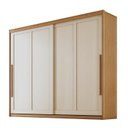 Ver imagem 2 de Guarda Roupa Casal Atraente 100% MDF 2 Portas de Correr 6 Gavetas Marrom/Cinamomo/Areia