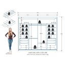 Ver imagem 3 de Guarda Roupa Casal Atraente 100% MDF 2 Portas de Correr 6 Gavetas Marrom/Cinamomo/Areia