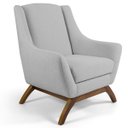 Ver imagem 2 de Kit 2 Poltronas Decorativa Fixa Base de Madeira Juliet D02 Linho Cru C-316- Lyam Decor