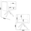 Ver imagem 5 de Kit 2 Poltronas Decorativa Base Giratória de Madeira Betina D02 Veludo Marsala C-278 - Lyam Decor