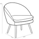 Ver imagem 6 de Kit 2 Poltronas Decorativas Fixa Pés Palito Rafa D02 Veludo Marsala C-278 - Lyam Decor