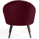 Ver imagem 5 de Kit 2 Poltronas Decorativas Fixa Pés Palito Rafa D02 Veludo Marsala C-278 - Lyam Decor