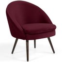 Ver imagem 2 de Kit 2 Poltronas Decorativas Fixa Pés Palito Rafa D02 Veludo Marsala C-278 - Lyam Decor