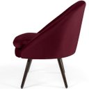 Ver imagem 4 de Kit 2 Poltronas Decorativas Fixa Pés Palito Rafa D02 Veludo Marsala C-278 - Lyam Decor