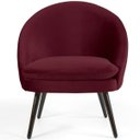 Ver imagem 3 de Kit 2 Poltronas Decorativas Fixa Pés Palito Rafa D02 Veludo Marsala C-278 - Lyam Decor
