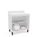 Ver imagem 3 de Balcão de Cozinha Meena 80x92,5cm Prateleira e 2 Portas Branco/Azul 250011