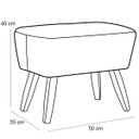 Ver imagem 5 de Poltrona Decorativa Fixa com Puff Pés de Madeira Juliet D02 Veludo Telha C-262 - Lyam Decor