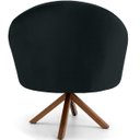 Ver imagem 5 de Poltrona Decorativa Base Giratória de Madeira Rafa D02 Veludo Preto C-300 - Lyam Decor