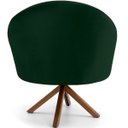 Ver imagem 5 de Poltrona Decorativa Base Giratória de Madeira Rafa D02 Veludo Verde C-303 - Lyam Decor