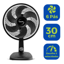 Ver imagem 1 de Ventilador De Mesa 30 cm com 6 Pás  Compacto Turbo Potente Silencioso