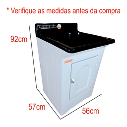 Gabinete em Plástico Abs com Tanque de Fibra 40 Litros e Base para Torneira de Mesa - 2