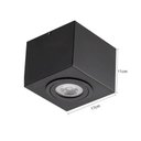 Ver imagem 3 de Luminária Plafon Box de Sobrepor 17x11cm Aluzinc Preto PAR30 Bivolt E27 Externa Interna Dital