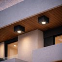 Ver imagem 4 de Luminária Plafon Box de Sobrepor 17x11cm Aluzinc Preto PAR30 Bivolt E27 Externa Interna Dital