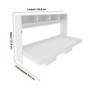 Ver imagem 3 de Cama de Solteiro Articulada Dobrável Flex Horizontal com 6 Nichos Cm8020 Tecnomobili Branco