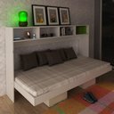 Ver imagem 1 de Cama de Solteiro Articulada Dobrável Flex Horizontal com 6 Nichos Cm8020 Tecnomobili Branco