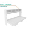 Cama de Solteiro Articulada Dobrável Flex Horizontal com 6 Nichos Cm8020 Tecnomobili Branco - 4