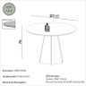 Mesa de Jantar 6 Lugares com Pé Hexagonal Freijó - 3