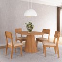 Ver imagem 2 de Mesa de Jantar 6 Lugares com Pé Hexagonal Freijó