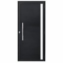 Ver imagem 1 de Porta de Giro Alumínio Preto Lambril c/Visor Lateral Px 80cm Maxx - 210x100 - Esquerda