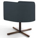 Ver imagem 3 de Poltrona Decorativa Giratória Base X Betina D02 Linho Chumbo C-465 - Lyam Decor