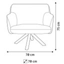 Ver imagem 7 de Kit 2 Poltronas Decorativa Base Giratória de Madeira Jade D02 Linho Verde C-117 - Lyam Decor