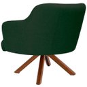 Ver imagem 4 de Kit 2 Poltronas Decorativa Base Giratória de Madeira Jade D02 Linho Verde C-117 - Lyam Decor