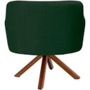 Ver imagem 6 de Kit 2 Poltronas Decorativa Base Giratória de Madeira Jade D02 Linho Verde C-117 - Lyam Decor