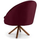 Ver imagem 4 de Poltrona Decorativa Base Giratória de Madeira Rafa D02 Veludo Marsala C-278 - Lyam Decor