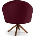 Ver imagem 5 de Poltrona Decorativa Base Giratória de Madeira Rafa D02 Veludo Marsala C-278 - Lyam Decor