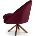 Ver imagem 3 de Poltrona Decorativa Base Giratória de Madeira Rafa D02 Veludo Marsala C-278 - Lyam Decor